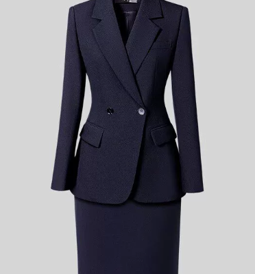 Navy blue women's formal suit set
