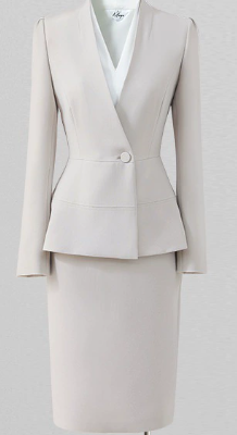 Women's Off-White Suit Set — Stylish & Sophisticated (Spring/Autumn)