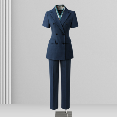 Women's Dark Blue Summer Suit Set