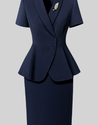 Women's Summer Suit Set: Lightweight, Short-Sleeve Professional Attire