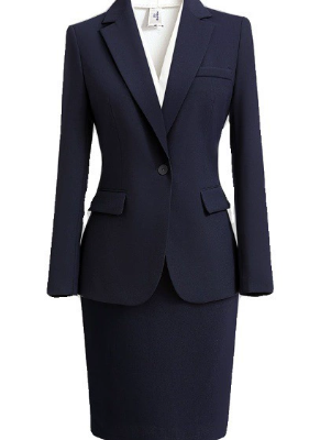 Women's Navy Blue Suit Set — Stylish & Sophisticated for Spring/Autumn