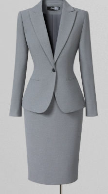 Women's Autumn Grey Suit Set: Professional Formal Wear for the Workplace, Commuting, and Interviews