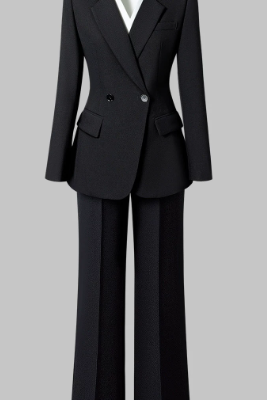 Women's Formal Black Shirt and Suit Set