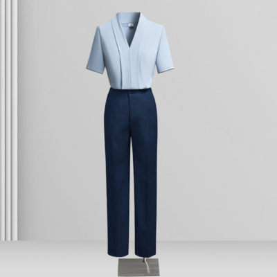 Women's Autumn/Winter Business Formal Suit Set (Shirt & Trousers)
