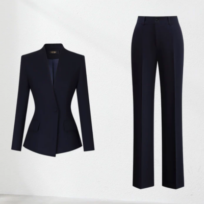 Women's High-End Slim-Fit Business Suit Set – Sophisticated Style for Spring and Autumn