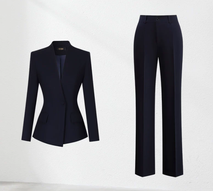 Women's High-End Slim-Fit Business Suit Set – Sophisticated Style for Spring and Autumn