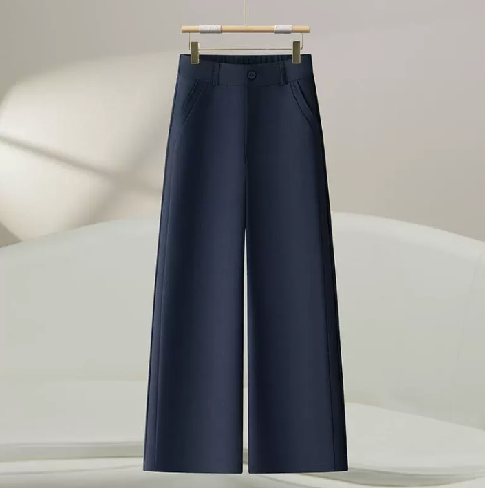 Women's Summer High-Waisted Wide-Leg Suit Trousers – Lightweight, Loose, Straight-Leg Style - Image 5
