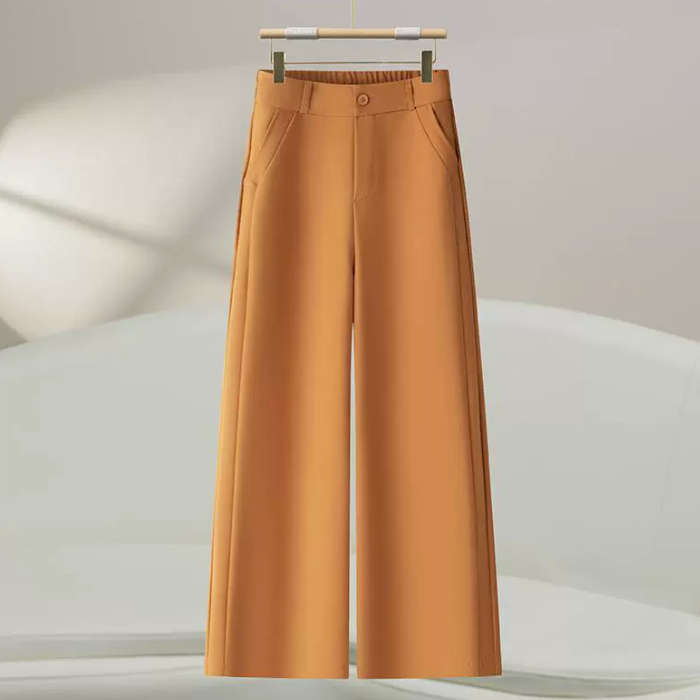 Women's Summer High-Waisted Wide-Leg Suit Trousers – Lightweight, Loose, Straight-Leg Style - Image 6