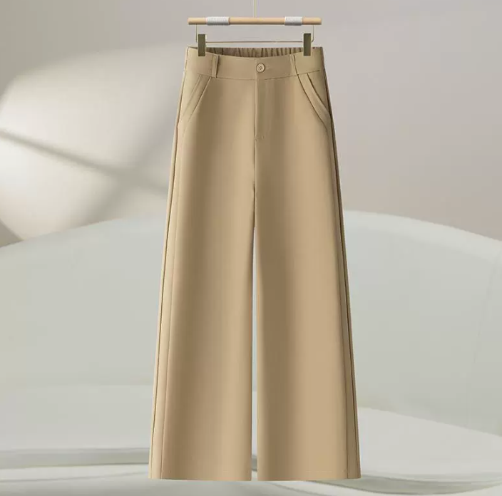 Women's Summer High-Waisted Wide-Leg Suit Trousers – Lightweight, Loose, Straight-Leg Style - Image 7