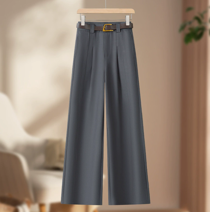 Premium Women's High-Waisted Wide-Leg Suit Trousers – New Summer Floor-Length Straight-Leg Style - Image 6