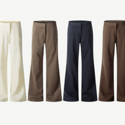 Women's slight-flare suit trousers—slimming and sophisticated.