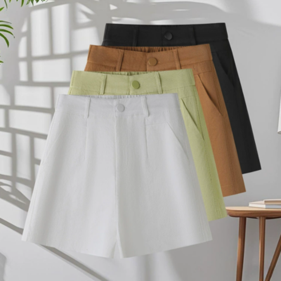 High-end, stylish, lightweight women's suit shorts—a new summer arrival featuring a high-waisted, slimming, and versatile design.