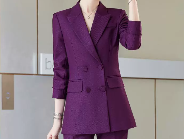 Women's Double-Breasted Blazer – Stylish, Sophisticated Formal & Professional Wear for Autumn/Winter - Image 3