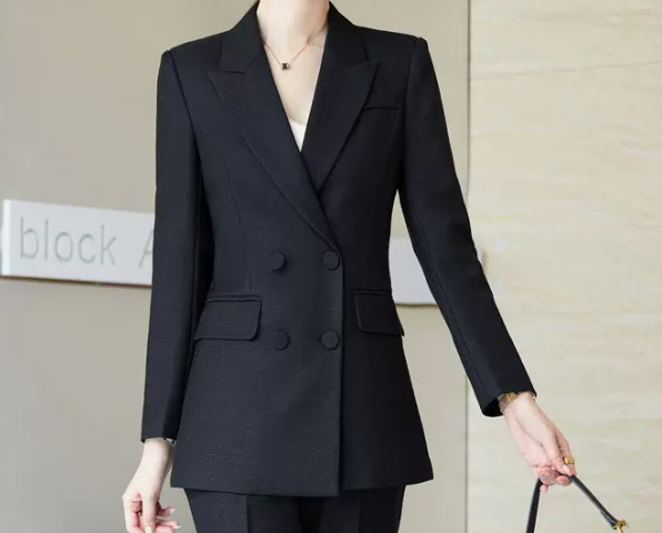 Women's Double-Breasted Blazer – Stylish, Sophisticated Formal & Professional Wear for Autumn/Winter - Image 2