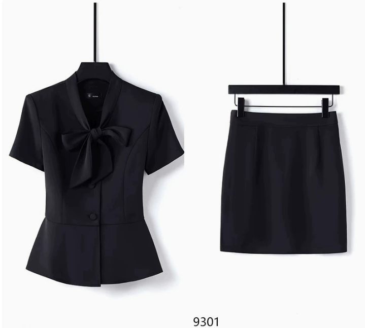 Women's Summer Short-Sleeve Suit Set – Sophisticated Workwear - Image 4