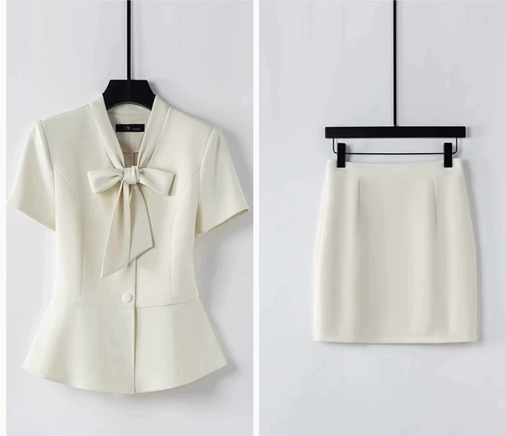 Women's Summer Short-Sleeve Suit Set – Sophisticated Workwear - Image 5
